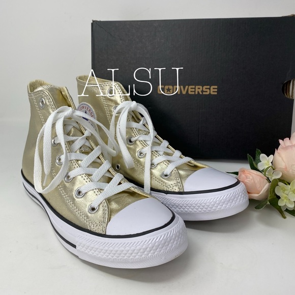 Converse Ctas High Top Light Gold W AUTHENTIC - Picture 3 of 8